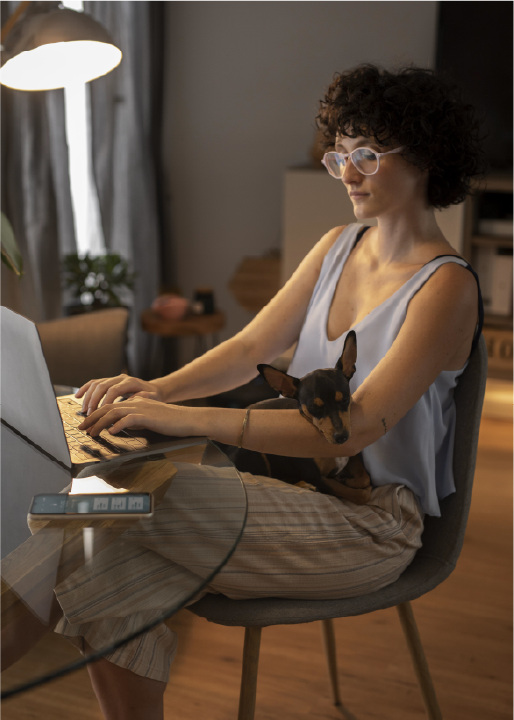 Trabaja desde casa como freelancer.